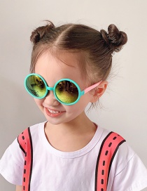 Fashion Green Children's Polarized Round Frame Sunglasses