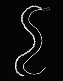 Fashion 1#big Pearl Butterfly Pearl Braided Hair Chain