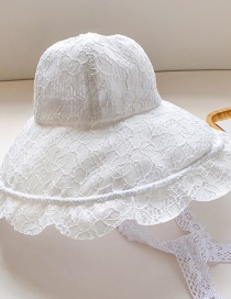 Fashion White Lace Thin Children's Sun Hat