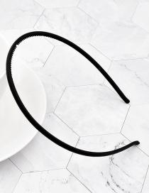 Fashion 38#simple Thin Strip Black Geometric Wave Frosted Headband
