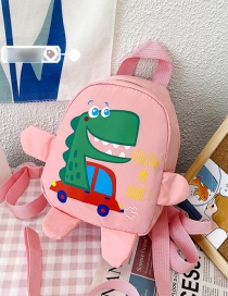 Fashion Pink Dinosaur Shoulder Children's School Bag