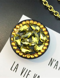 Fashion Round Bracket-broken Diamonds-gold Rhinestone Bracket