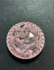 Fashion Round Bracket-broken Diamonds-pink Rhinestone Bracket