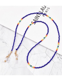 Fashion Navy Rainbow Millet Bead Glasses Chain