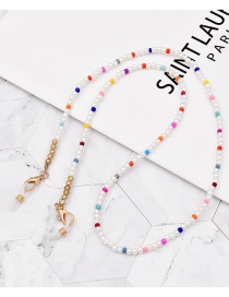 Fashion Pearl Rainbow Rice Beads Tassel Pearl Glasses Chain