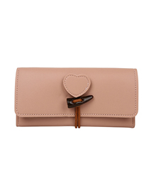 Fashion Pink Small Change Horn Buckle Love Wallet