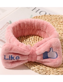 Fashion Like Section-leather Pink Three-dimensional Rabbit Ears Letters Me Gusta Hair Band
