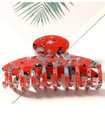 Fashion Camouflage Red Acetate Keel Hair Clip