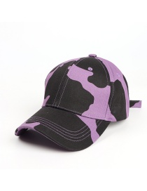 Fashion Cow-purple Printed Cartoon Cow Leopard Baseball Cap