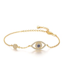 Fashion K Gold Plated Sterling Silver Demon Eye Bracelet
