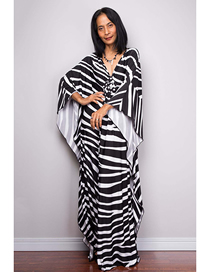 Fashion Zebra Pattern Color Striped Zebra Print Sunscreen Blouse