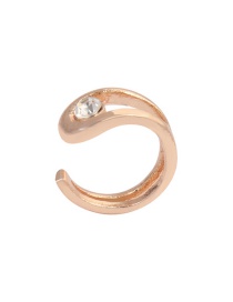 Fashion Gold-single Alloy Diamond Ear Bone Clip