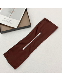 Fashion Pure Color: Dark Coffee Printed Bow Tie Hair Iron