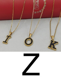 Fashion Z Titanium Steel Letter Necklace