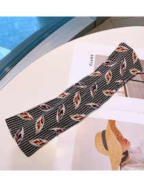 Fashion Striped Leaves Bow-knot Printed Floral Niu Niu Clip Hair Iron