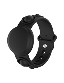 Fashion ①bracelet Tracker Cover-black Apple Protective Case Positioning Tracker Anti-lost Silicone Watch