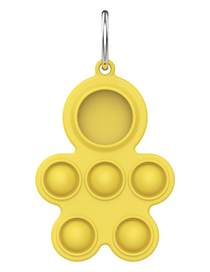 Fashion Cookie Man Protective Sleeve Yellow Suitable For Apple Silicone Locator Keychain