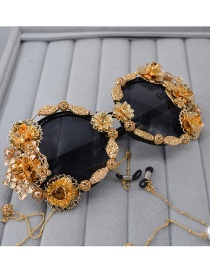 Fashion Golden Carved Sunglasses