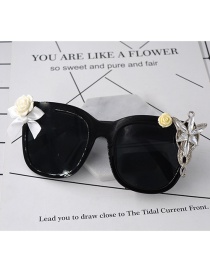 Fashion Without Chain Crystal Flower Sunglasses