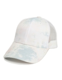 Fashion Gray Tie-dye Mesh Stitching Sunshade Baseball Cap