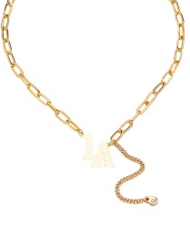 Fashion Golden Tassel Letter Necklace