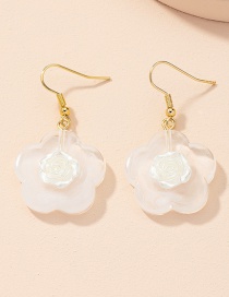 Fashion Transparent Color Transparent Flower Earrings