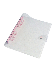 Fashion (three Inches And Four Grids) Glitter-pink Shell Pvc Transparent Six-hole Loose-leaf 3 Inch Photo Album Holder