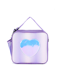 Fashion Light Purple Laser Rainbow Insulated Lunch Bag