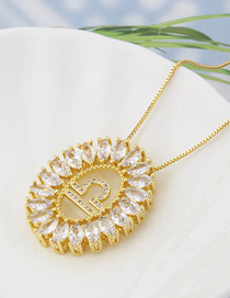 Fashion Yellow Gold Libra Twelve Constellations Gold-plated Copper Round Zircon Necklace