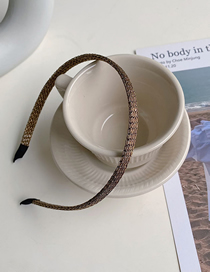 Fashion Coffee Color Woven Thin-edged Hollow Headband