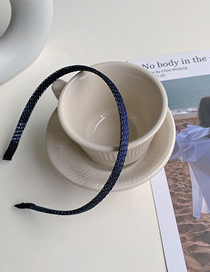 Fashion Royal Blue Woven Thin-edged Hollow Headband