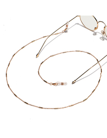 Fashion Golden Gold Copper Tube Splicing Glasses Chain