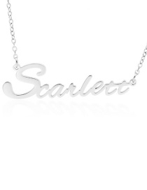 Fashion Scarlett-silver Stainless Steel English Letter Necklace