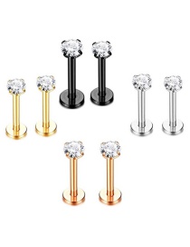 Fashion Color 1mm Stainless Steel Piercing Jewelry Nose Stud Earrings (single)
