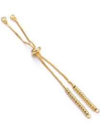 Fashion Gold 2 Metal Beads Beaded Round Ball Bracelet Jewelry