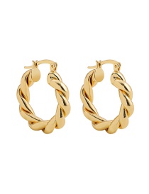 Fashion Style 1 A12-4-4-6 Alloy Twist Circle Earrings