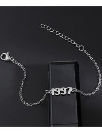 Fashion Steel Color 1997 Titanium Steel Vintage Chain Splicing Bracelet