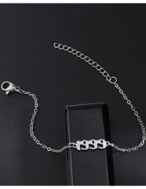 Fashion Steel Color 1999 Titanium Steel Vintage Chain Splicing Bracelet