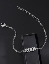 Fashion Steel 2001 Titanium Steel Vintage Chain Splicing Bracelet