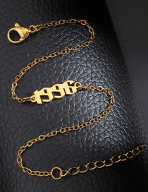 Fashion Gold Color 1996 Titanium Steel Vintage Chain Splicing Bracelet
