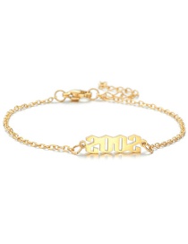Fashion Gold Color 2002 Titanium Steel Vintage Chain Splicing Bracelet