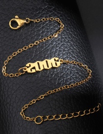 Fashion Gold Color 2006 Titanium Steel Vintage Chain Splicing Bracelet