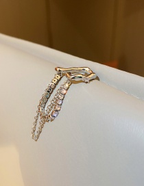 Fashion Silver Color Zircon Chain Earrings