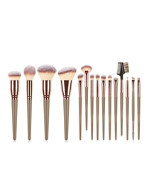 Fashion 15 Branch-big Mac-pen Gold Set Of 15 Beauty Makeup Brushes