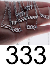 Fashion 333-steel Color Titanium Steel Digital Chain Anklet