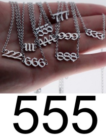 Fashion 555-steel Color Titanium Steel Digital Chain Anklet