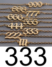 Fashion 333-gold Titanium Steel Digital Chain Anklet
