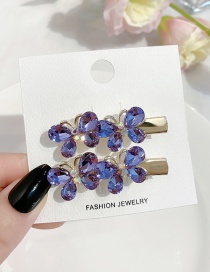 Fashion Purple Crystal Butterfly Hair Clip