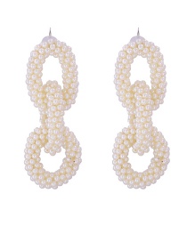 Fashion Pearl Geometric Pearl Stud Earrings
