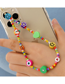 Fashion Qt-k210039f Color Matching Fruit Eyes Love Mobile Phone Chain